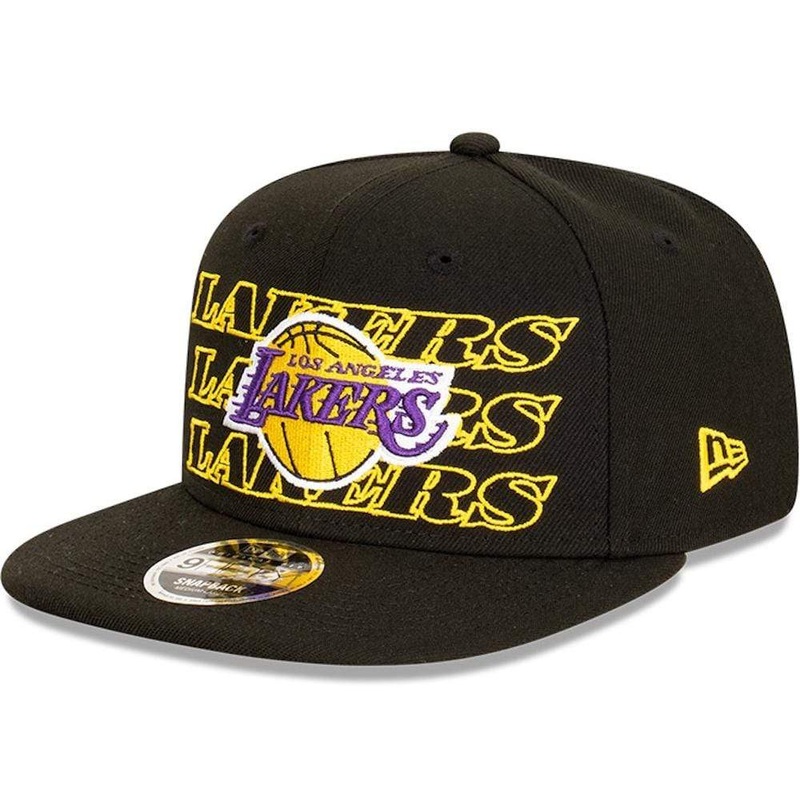 Los Angeles Lakers New Era NBA Neon Lights Original Fit 9FIFTY Snapback Hat – Black