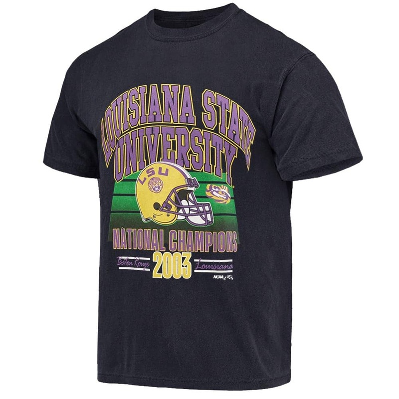 LSU Tigers USL NCAA 03 National Champs Vintage T-Shirt – Faded Black