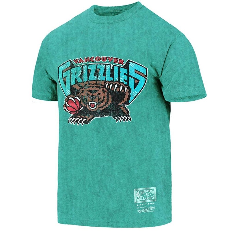Memphis Grizzlies Mitchell & Ness NBA XL Logo Snow Wash Vintage T-Shirt – Aqua