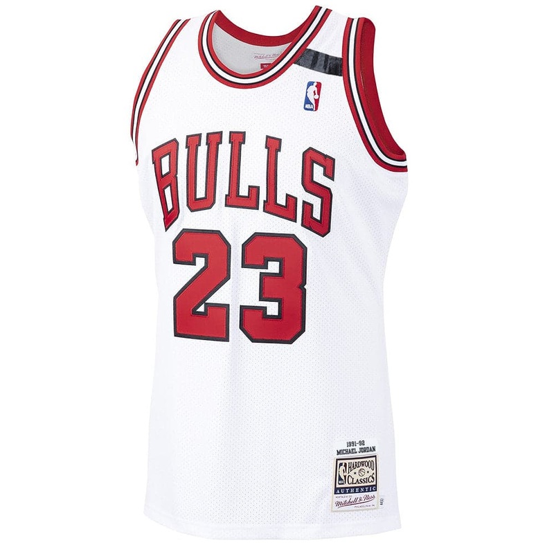 Michael Jordan Chicago Bulls Mitchell & Ness NBA 91-92 Home Authentic Jersey – White