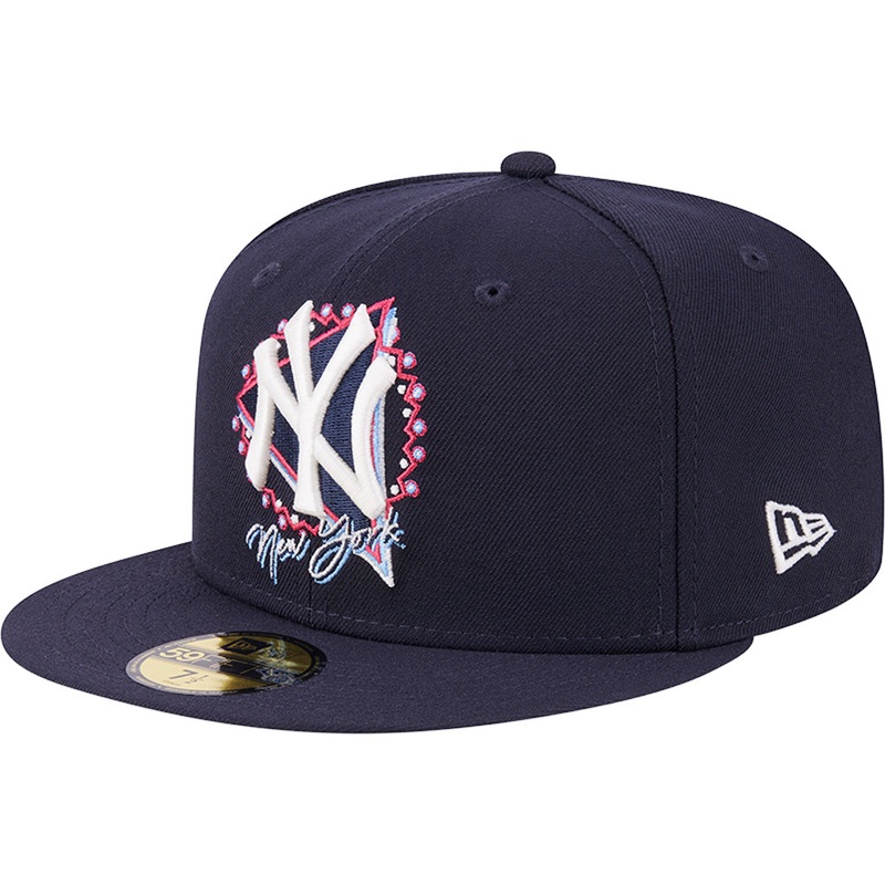 MLB New York Yankees New Era Neon 59FIFTY Fitted Hat – Navy