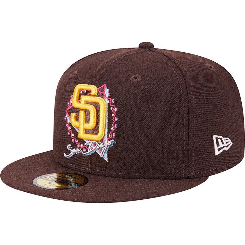 MLB San Diego Padres New Era Neon 59FIFTY Fitted Hat – Brown