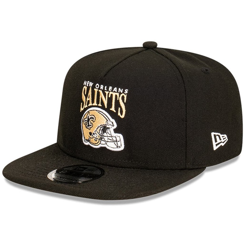 New Orleans Saints New Era NFL Helmet Arch 9FIFTY A-Frame Snapback Hat – Black