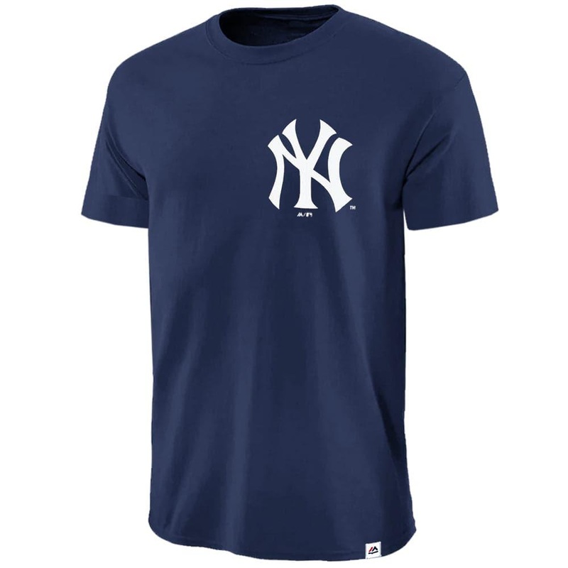 New York Yankees Majestic MLB Skyliner T-Shirt – Navy