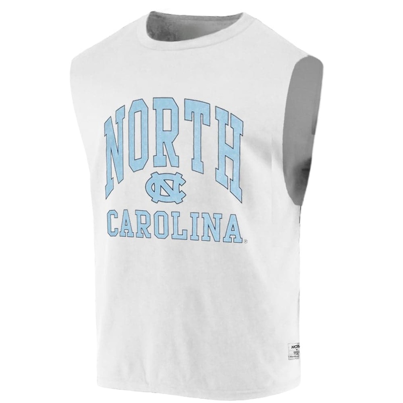 North Carolina Tar Heels USL NCAA Arch Oversized Vintage Muscle T-Shirt – White