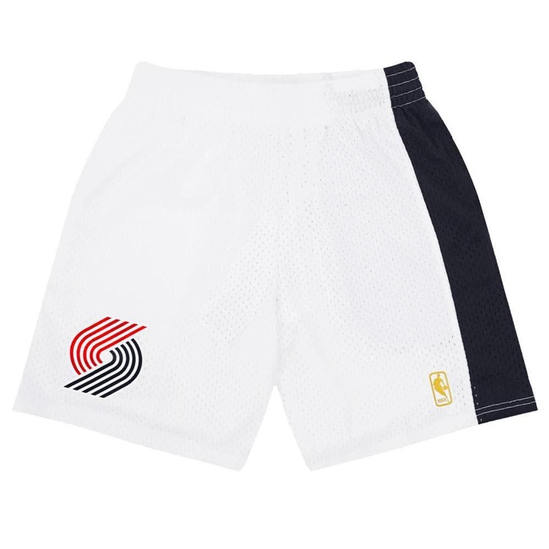 Portland Trail Blazers Mitchell & Ness NBA 96-97 Home Swingman Shorts – White