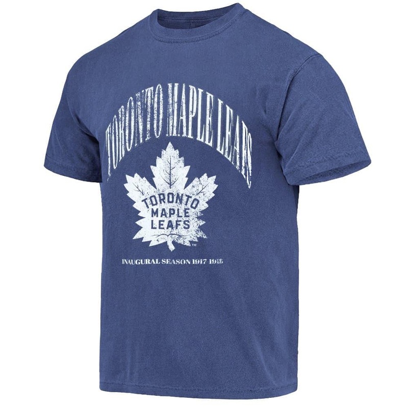 Toronto Maple Leafs Majestic NHL Crest Arch Vintage T-Shirt – Faded Navy