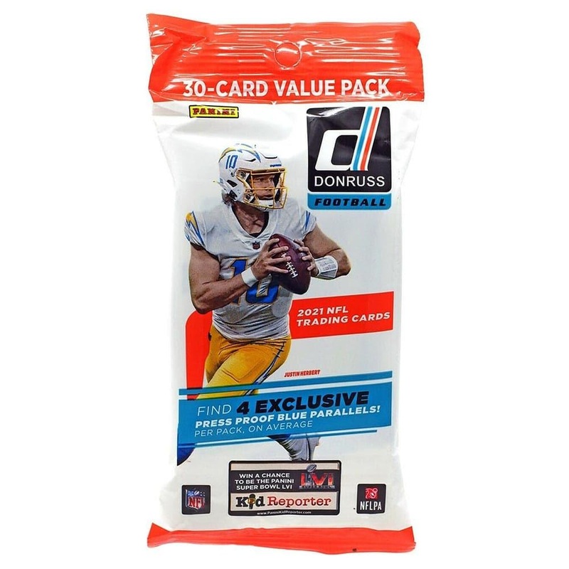 2021 Panini NFL Donruss Football Trading Card Value Fat Pack – 30 Cards