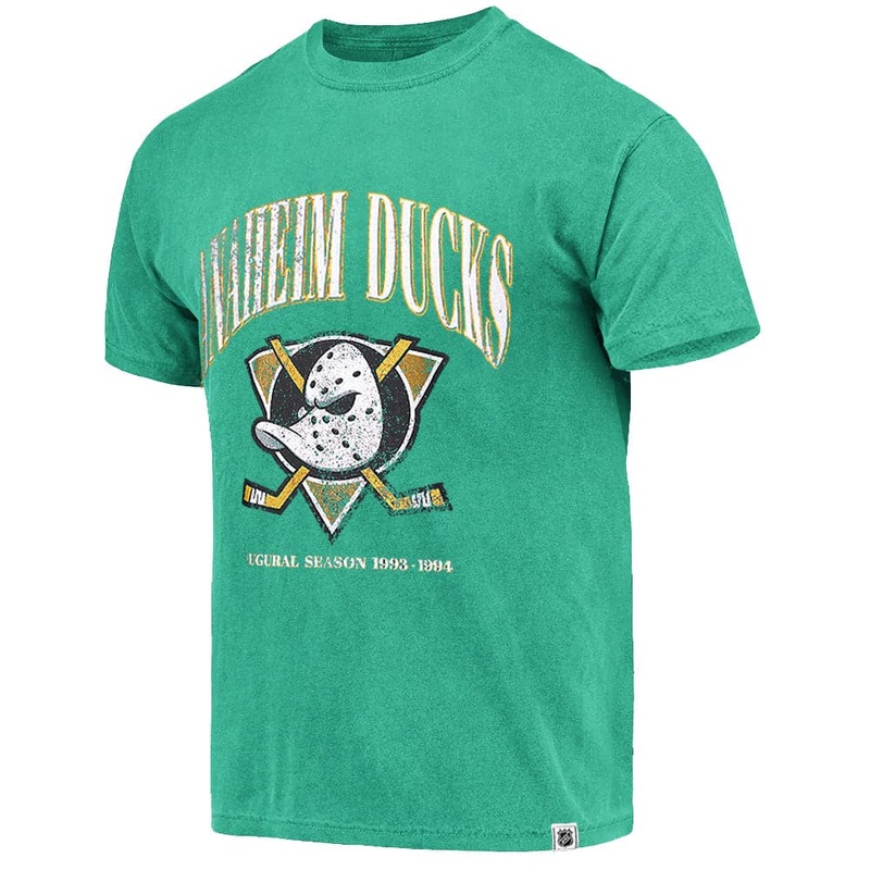 Anaheim Mighty Ducks Majestic NHL Crest Arch Vintage T-Shirt – Faded Teal