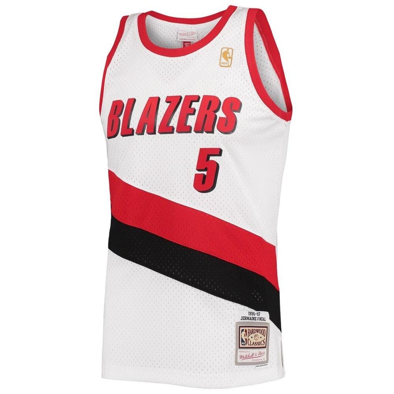 Jermaine O’Neal Portland Trail Blazers Mitchell & Ness NBA 96-97 Swingman Jersey – White