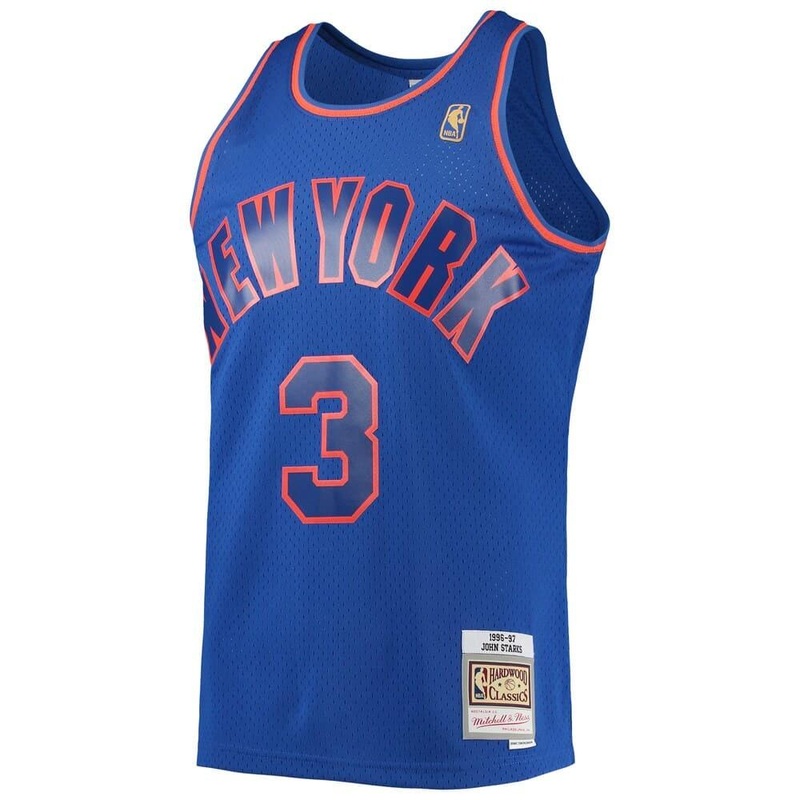 John Starks New York Knicks Mitchell & Ness NBA 96-97 Alt Swingman Jersey – Blue
