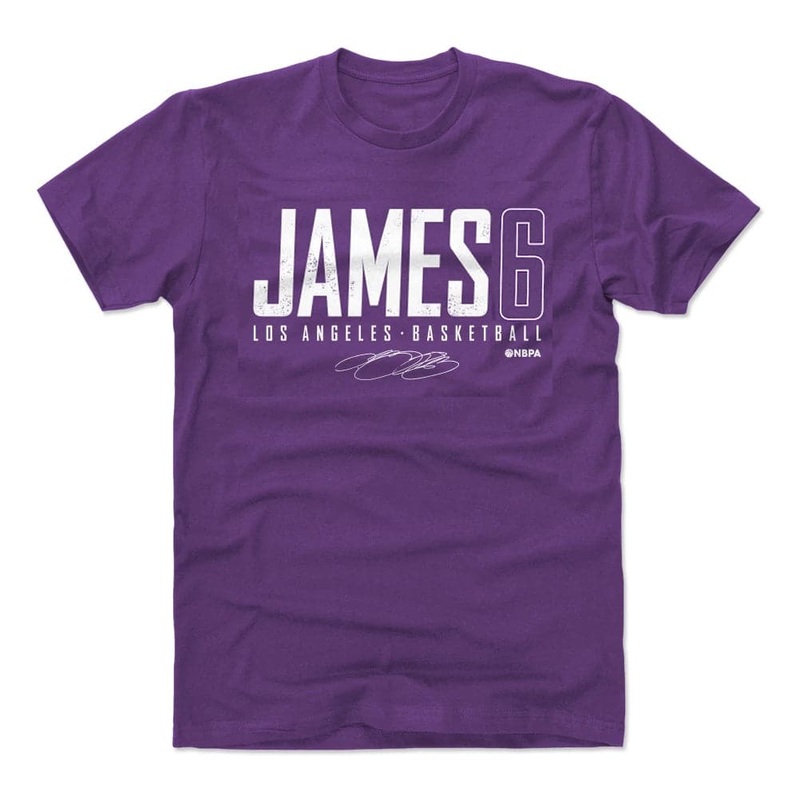 LeBron James Los Angeles Lakers 500 Level NBA Elite T-Shirt – Purple