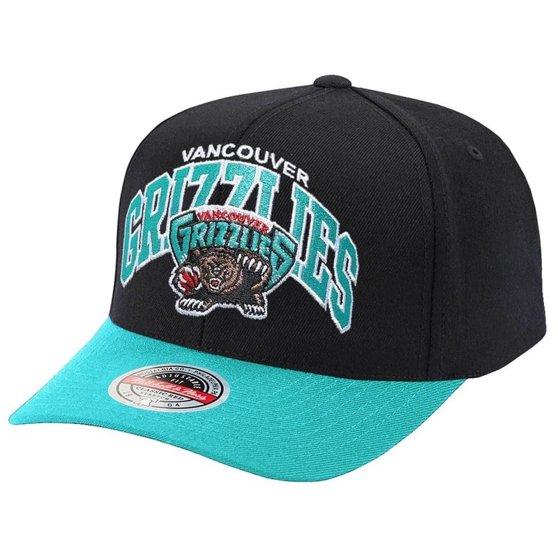 Memphis Grizzlies Mitchell & Ness NBA HWC Team Arch Pro Crown Snapback Hat – Black
