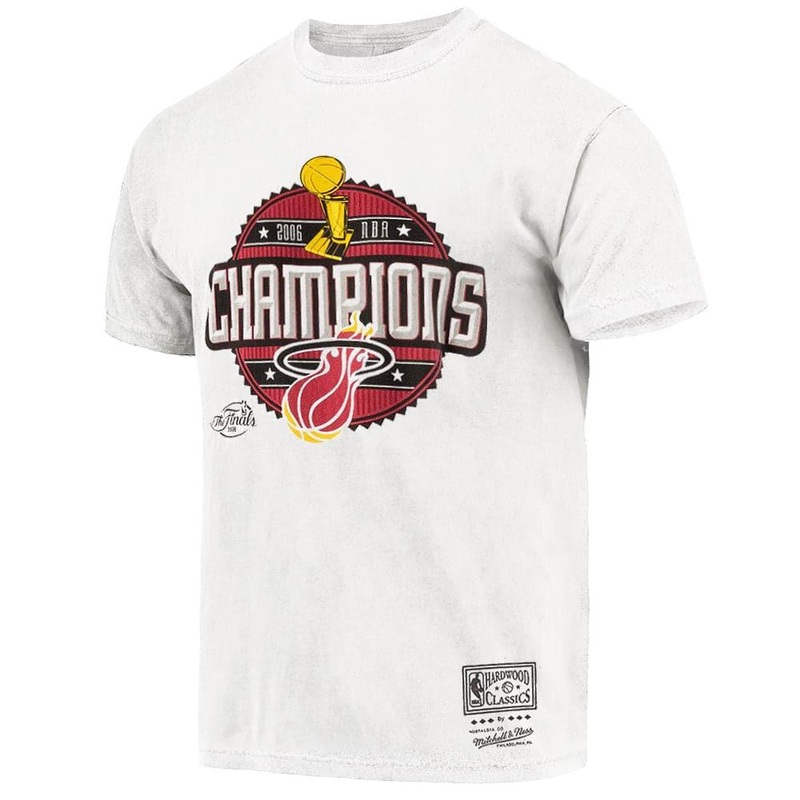 Miami Heat Mitchell & Ness NBA 06 Champs Vintage T-Shirt – Vintage White