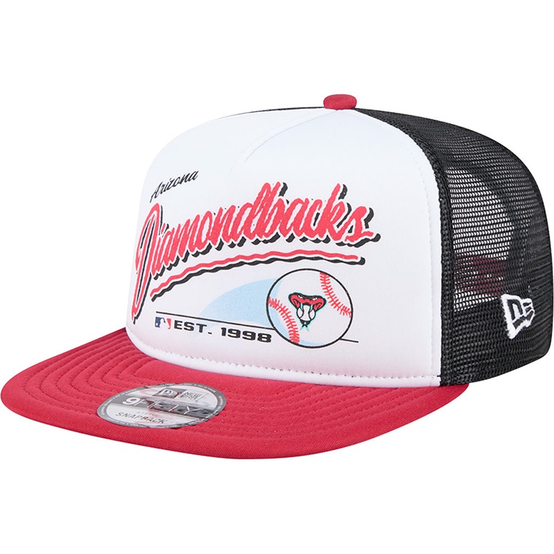 MLB Arizona Diamondbacks New Era Retro Script 9FIFTY A-Frame Snapback Hat – White