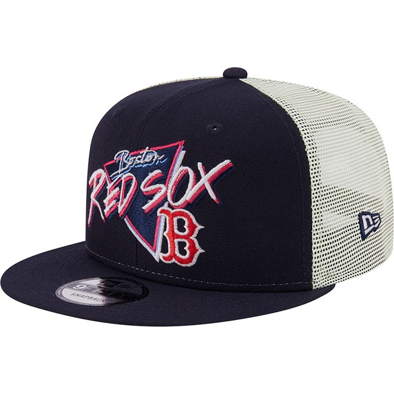 MLB Boston Red Sox New Era Neon Trucker 9FIFTY Snapback Hat – Navy