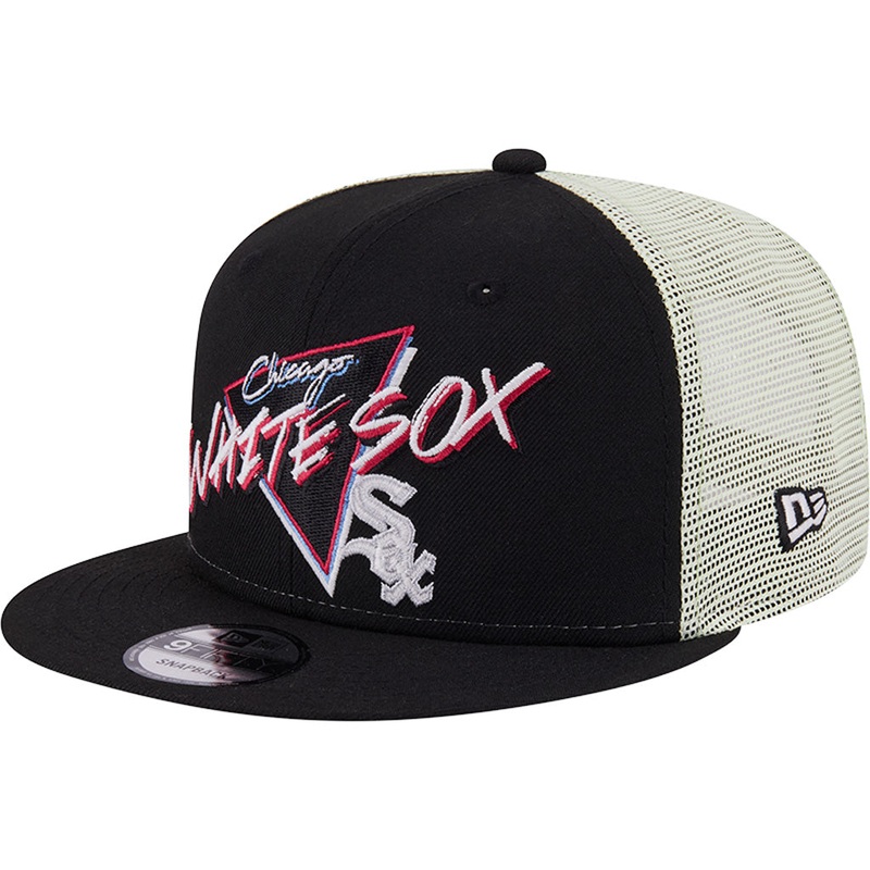 MLB Chicago White Sox New Era Neon Trucker 9FIFTY Snapback Hat – Black