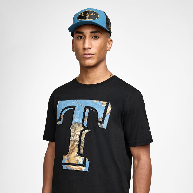 Texas Rangers Black Realtree T-Shirt