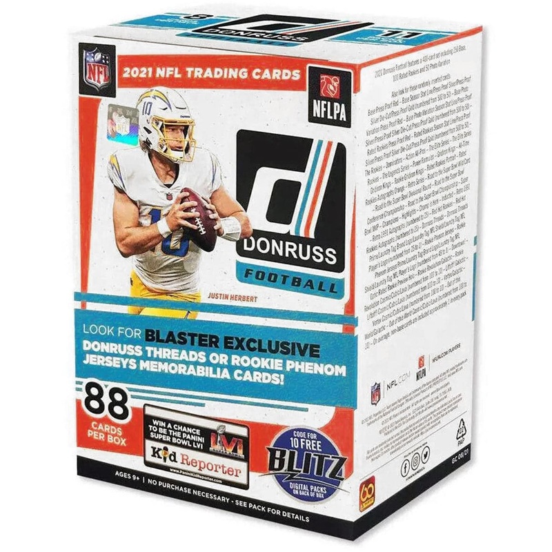 2021 Panini NFL Donruss Football Trading Card Blaster Box – 88 Cards