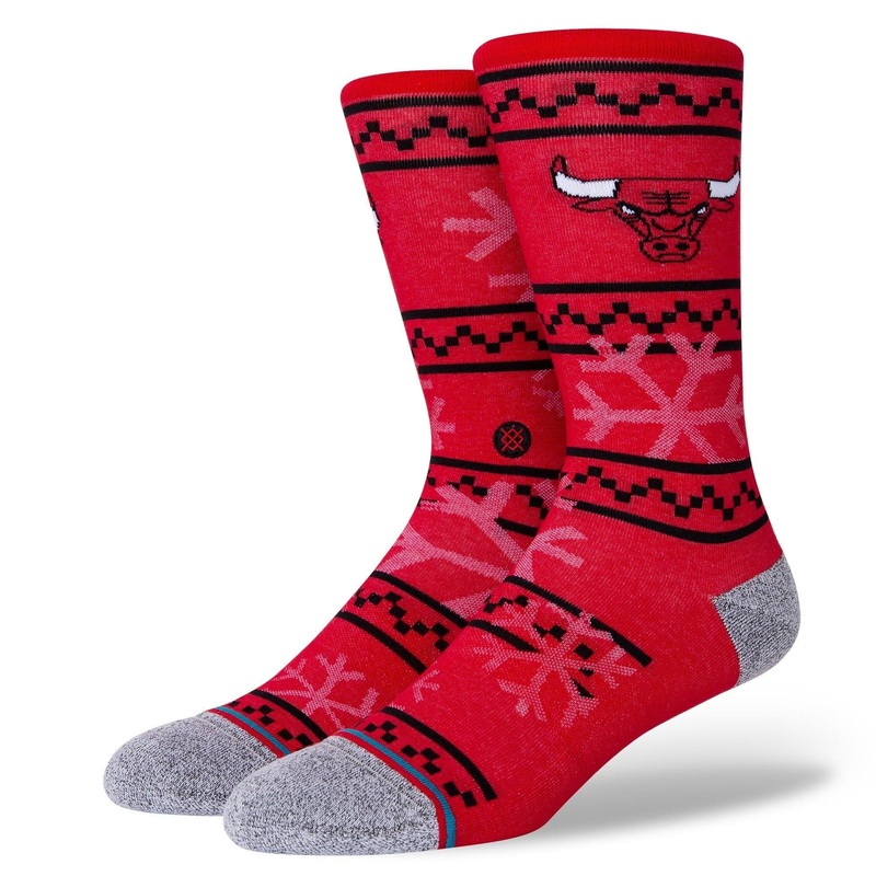 Chicago Bulls Stance NBA Team Frosted Crew Socks – Red