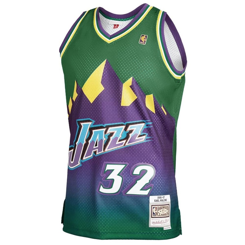Karl Malone Utah Jazz Mitchell & Ness NBA Reload 2.0 96-97 Swingman Jersey – Green