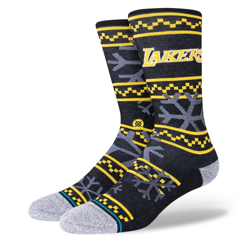 Los Angeles Lakers Stance NBA Team Frosted Crew Socks – Black