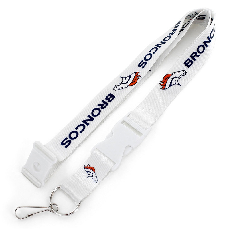 NFL Denver Broncos Aminco Lanyard – White