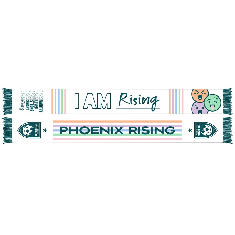 Phoenix Rising Ruffneck 2025 Mental Health Awareness Scarf – White