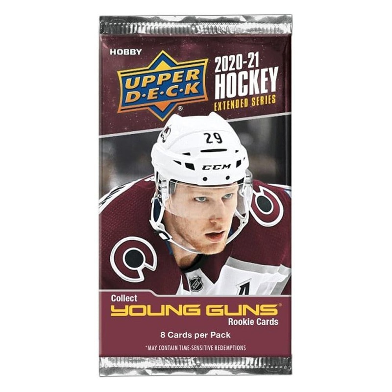 Upper Deck 20-21 NHL Hockey Extended Series Hobby Pack – 8 Cards