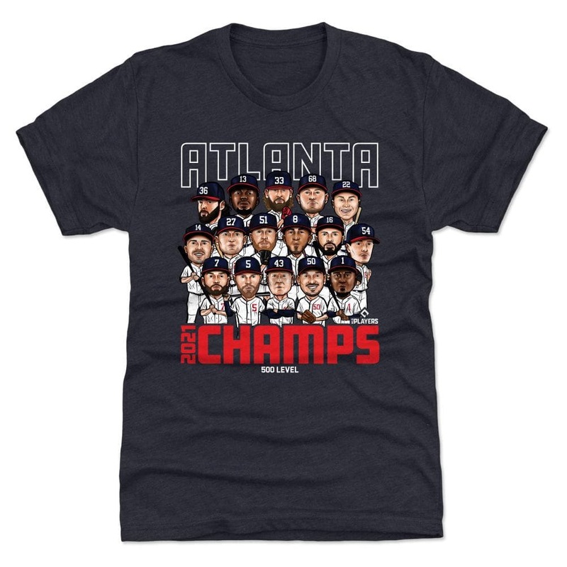 Atlanta Braves 500 Level MLB 2021 Champions Team T-Shirt – Navy