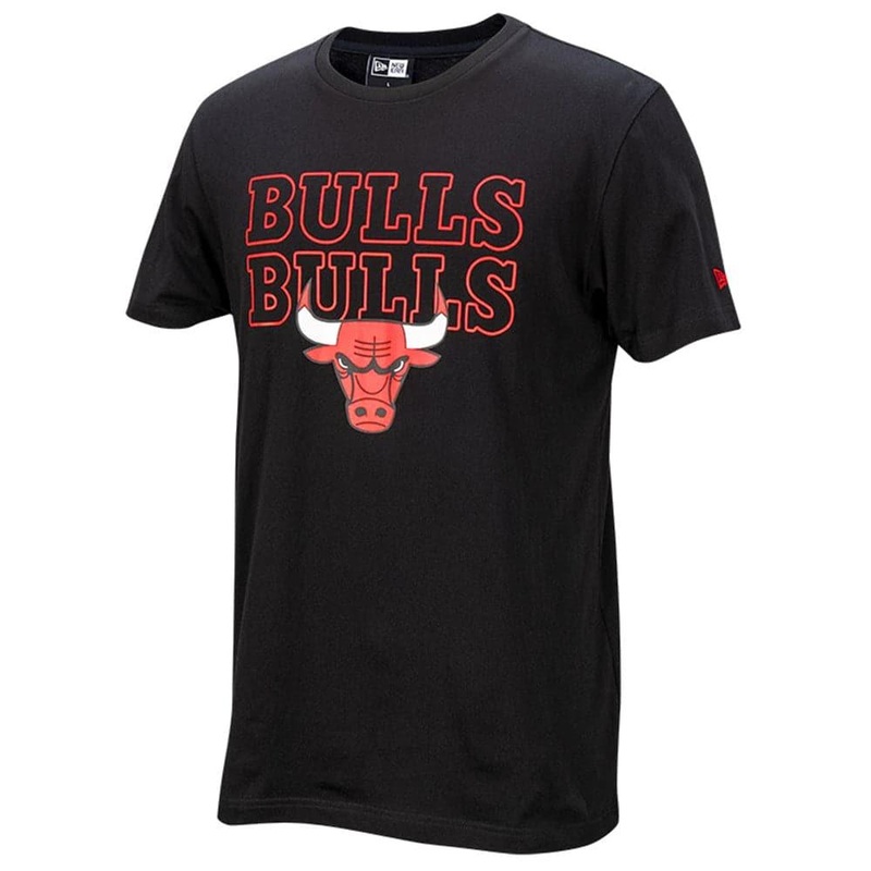 Chicago Bulls New Era NBA Neon Repeat T-Shirt – Black