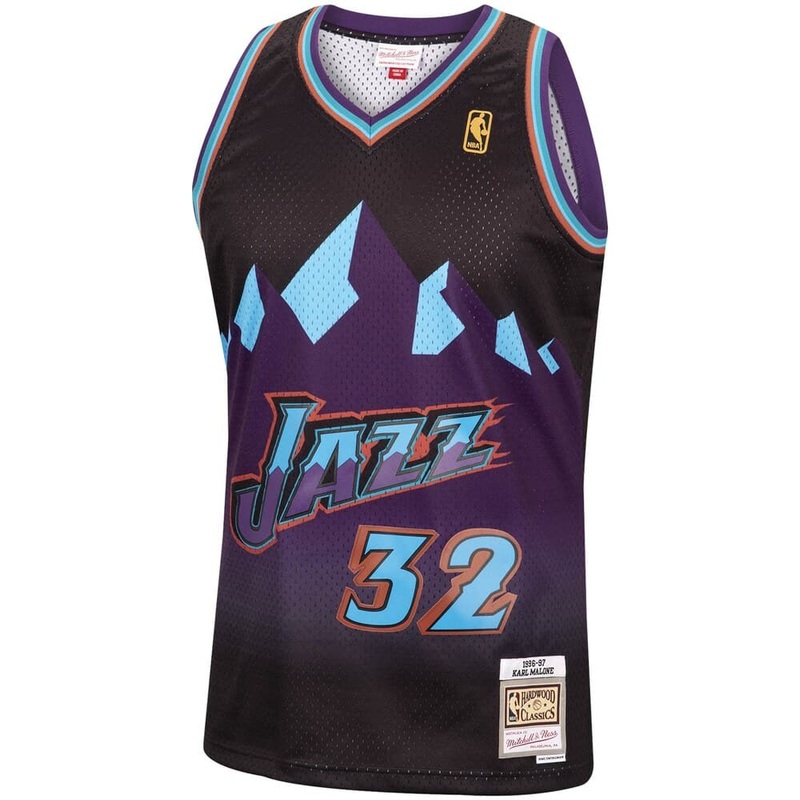 Karl Malone Utah Jazz Mitchell & Ness NBA Reload 2.0 96-97 Swingman Jersey – Black