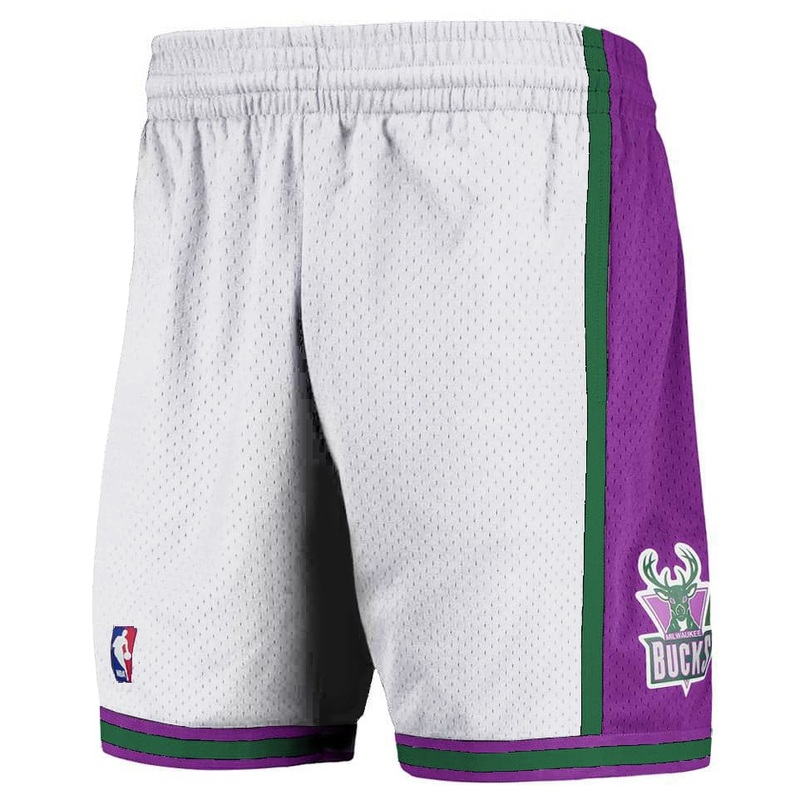 Milwaukee Bucks Mitchell & Ness NBA 96-97 Home Swingman Shorts – White