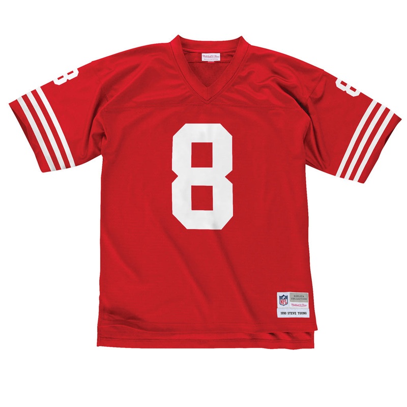NFL San Francisco 49ers Steve Young Mitchell & Ness ’90 Legacy Jersey – Red