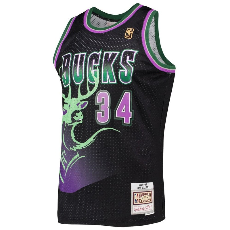 Ray Allen Milwaukee Bucks Mitchell & Ness NBA Reload 2.0 96-97 Swingman Jersey – Black