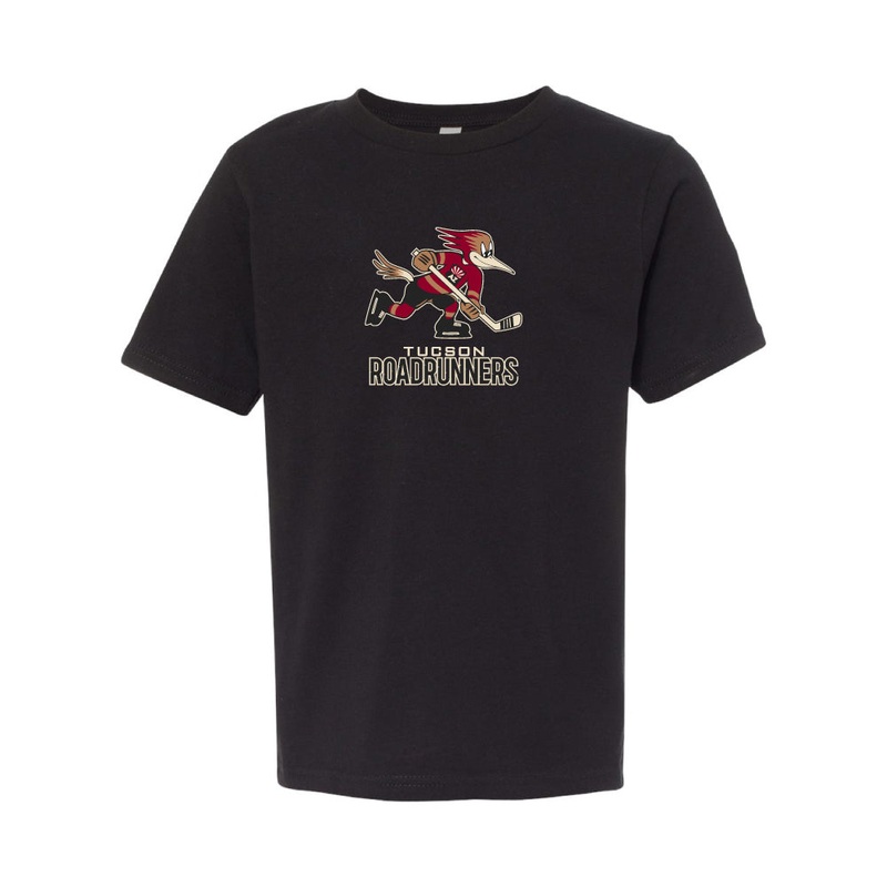 Tucson Roadrunners Youth Primary Logo Stack T-Shirt – Black