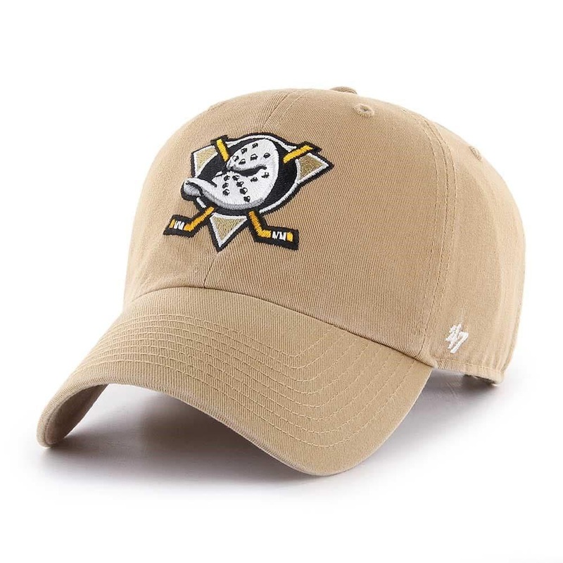 Anaheim Mighty Ducks ’47 NHL Team Clean Up Adjustable Curve Hat – Khaki