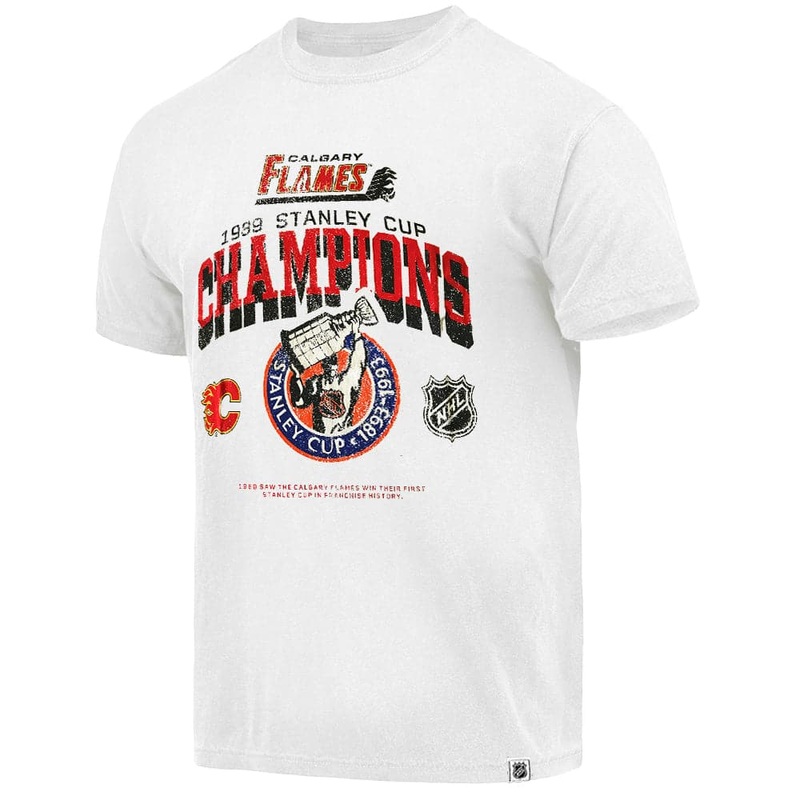Calgary Flames NHL Stanley Cup Champs Vintage T-Shirt – White