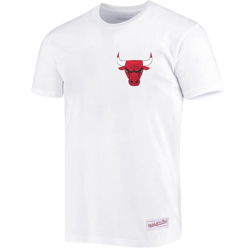 Chicago Bulls Mitchell & Ness NBA Retro Repeat T-Shirt – White