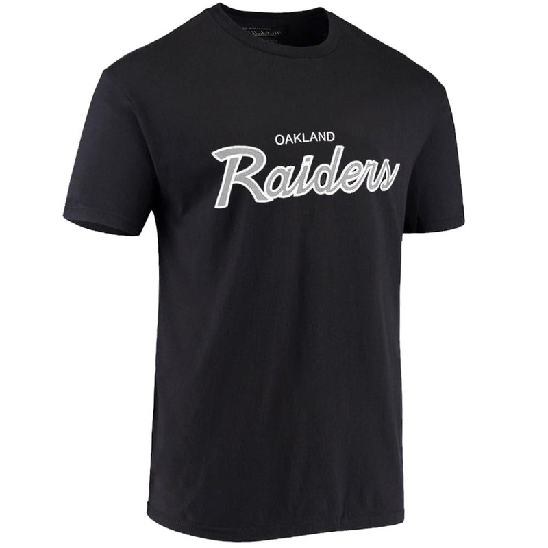 Las Vegas Raiders Mitchell & Ness NFL Retro Script T-Shirt – Black