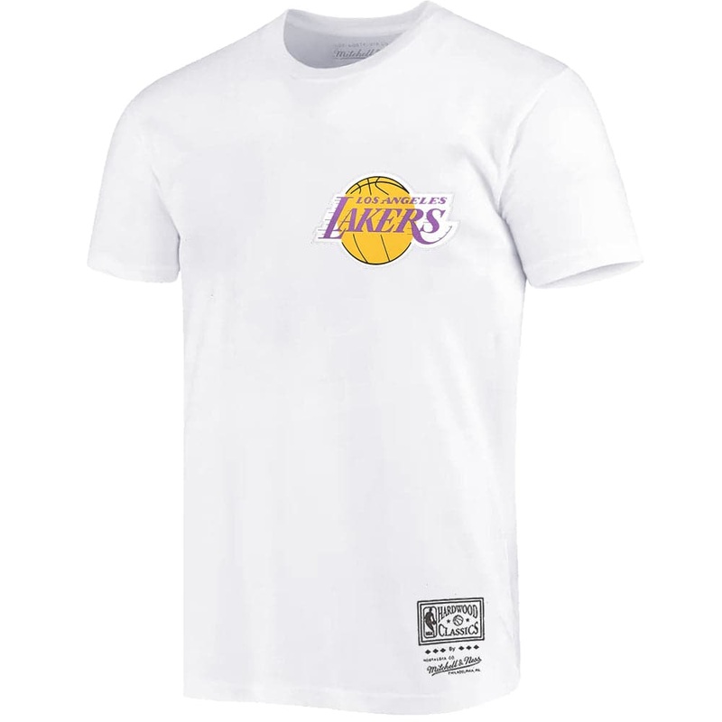 Los Angeles Lakers Mitchell & Ness NBA Retro Repeat T-Shirt – White