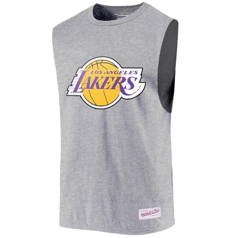 Los Angeles Lakers Mitchell & Ness NBA Retro Sleeveless Muscle T-Shirt – Grey Marle