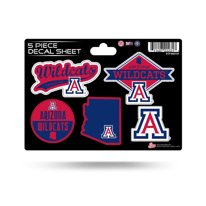 NCAA Arizona Wildcats Rico STF 5 Pack Sticker Sheet