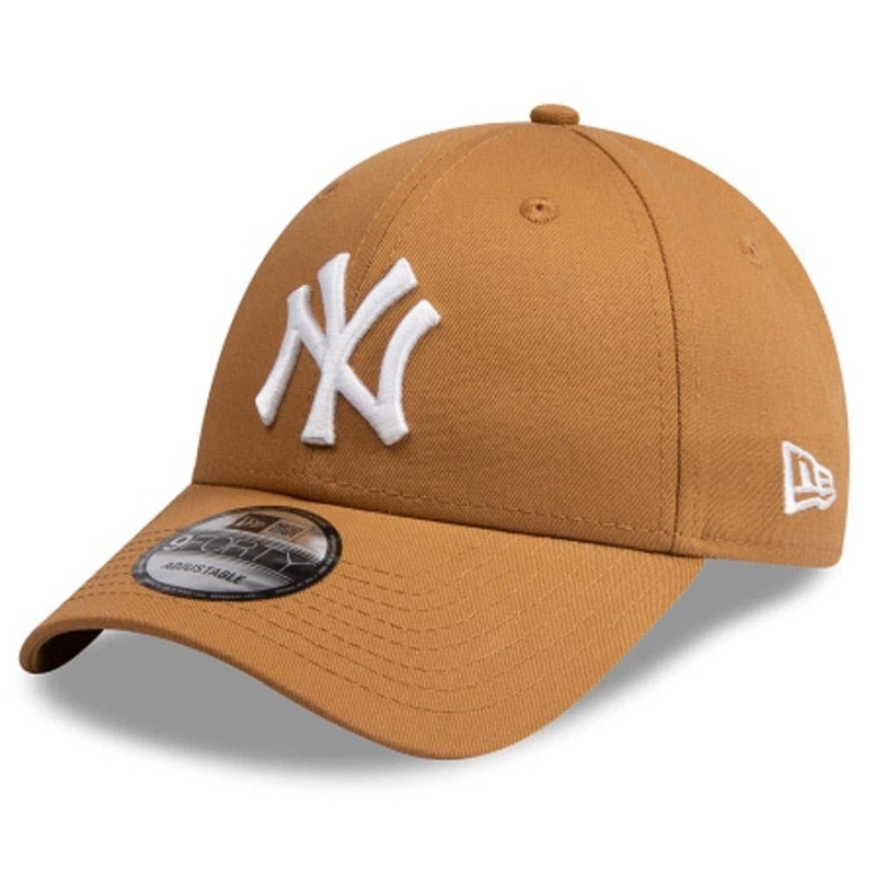 New York Yankees New Era MLB Team 9FORTY Strapback Curve Hat – Wheat