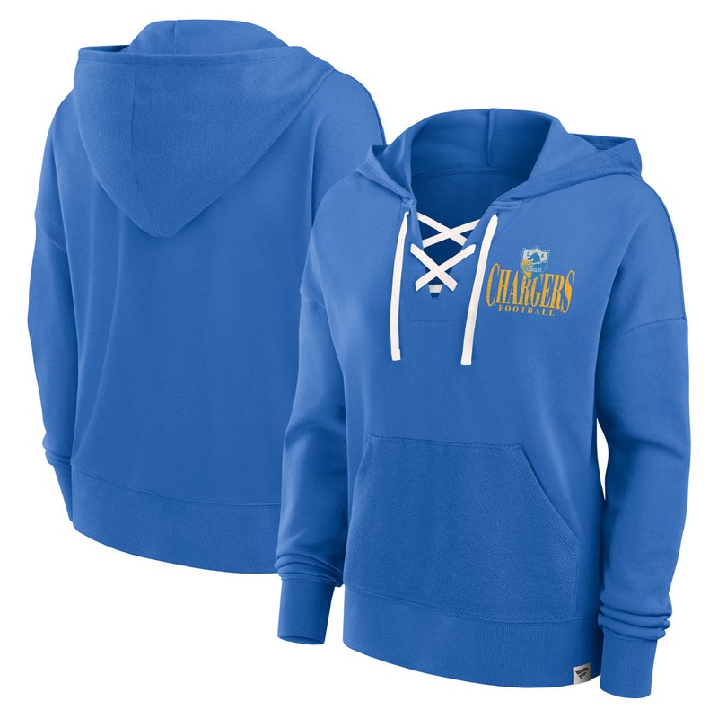 NFL Los Angeles Chargers Women’s Fanatics Blitz Left Lace Up Hoodie