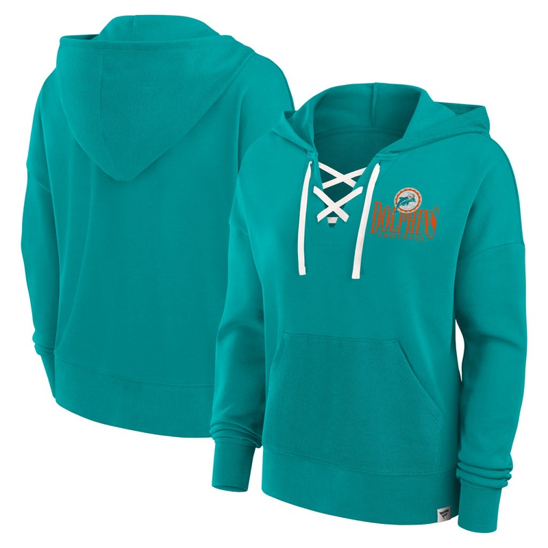 NFL Miami Dolphins Women’s Fanatics Blitz Left Lace Up Hoodie
