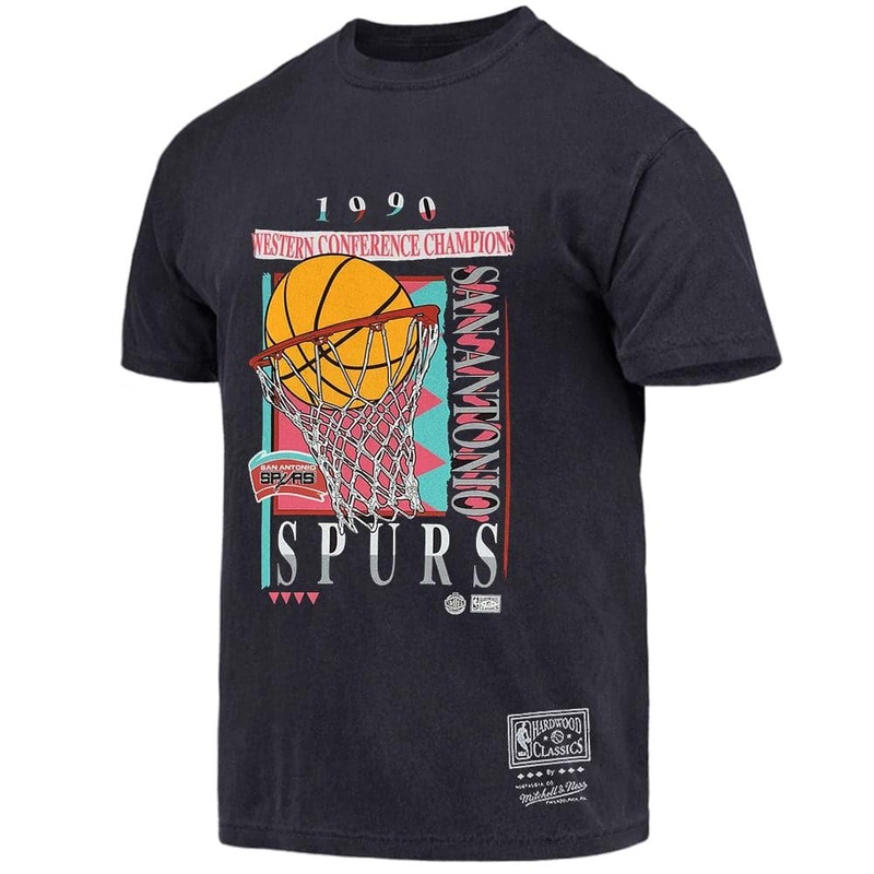 San Antonio Spurs Mitchell & Ness NBA Champs Vibe Vintage T-Shirt – Faded Black