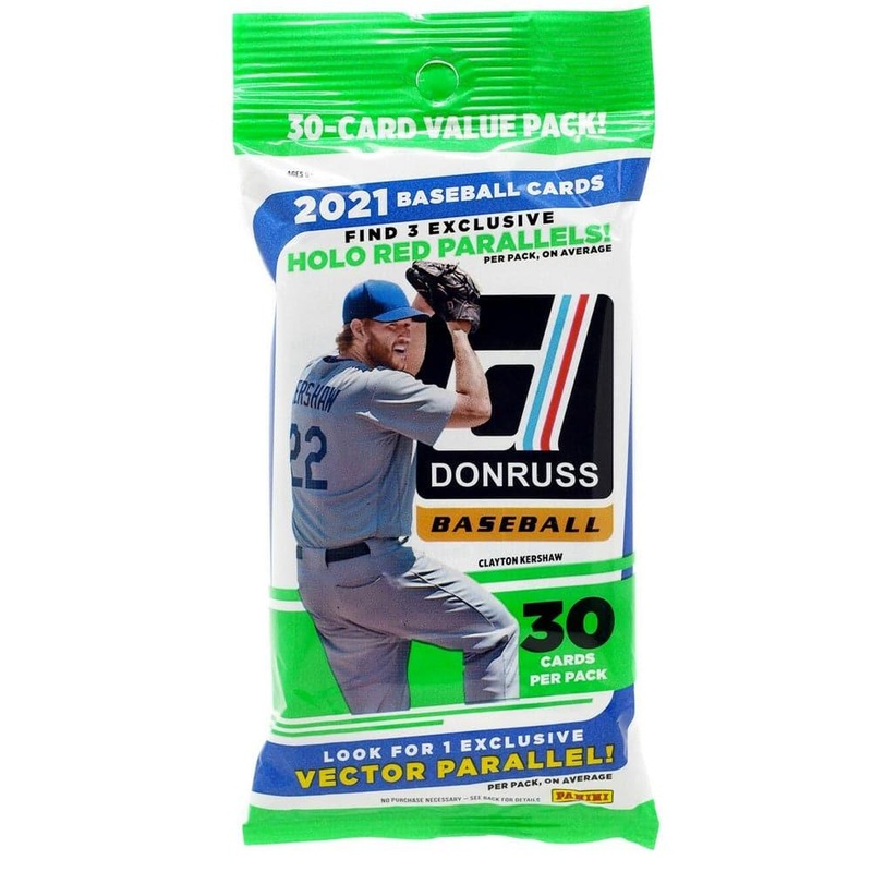 2021 Panini MLB Donruss Trading Card Value Fat Pack – 30 Cards