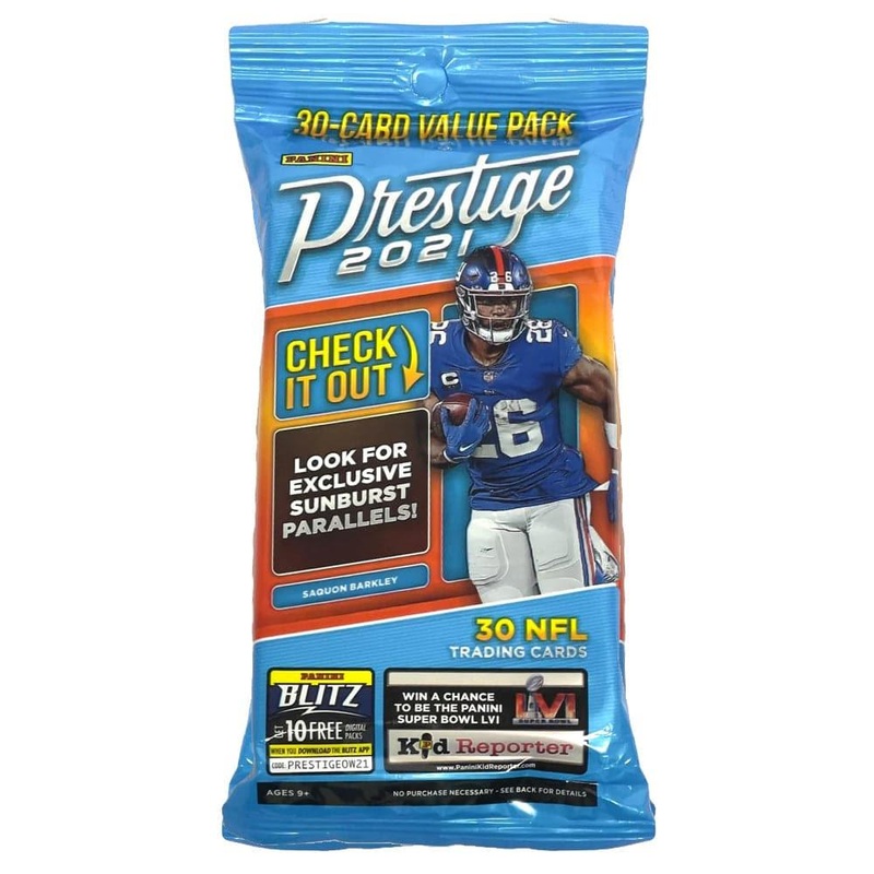 2021 Panini NFL Prestige Football Trading Card Value Fat Pack – 30 Cards