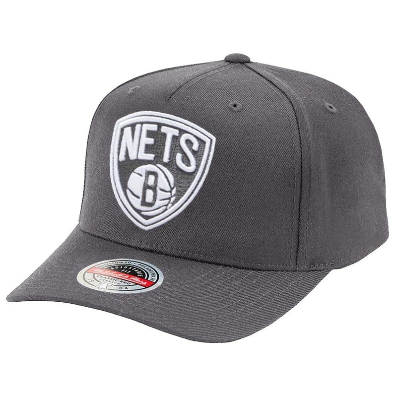 Brooklyn Nets Mitchell & Ness NBA Laguana Curve Snapback Hat – Grey